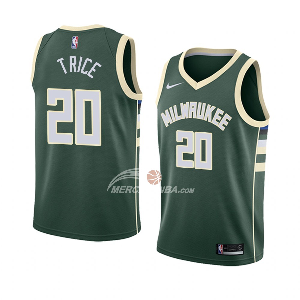 Maglia Milwaukee Bucks Travis Trice Icon 2018 Verde
